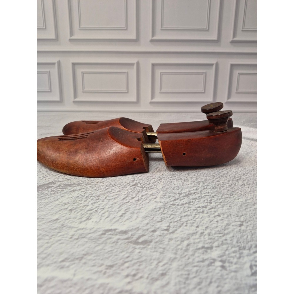 Nettleton Vintage Wood Shoe Trees Brown Mens Size Medium Adjustable Vented M - Picture 6 of 14